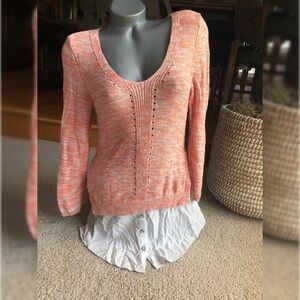 ANTHROPOLOGIE MOTH LAYERED SWEATER